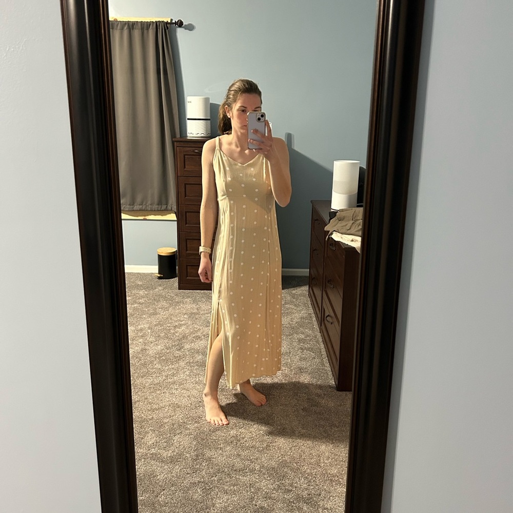 Old Navy Gold Sleeveless Maxi Sundress